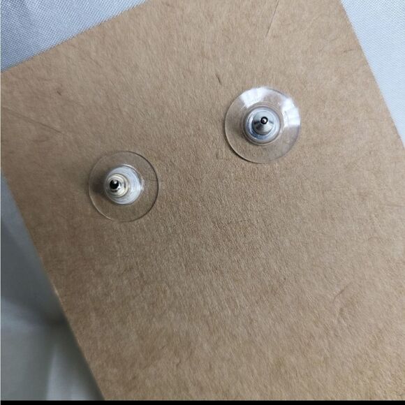 𝅺2 Pair Druzy Quartz Sparkly Glitter Earrings Green & Purple in Silver Setting - Picture 7 of 8